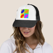 Casquette Retro Pop Art Bison Buffalo (En situation)