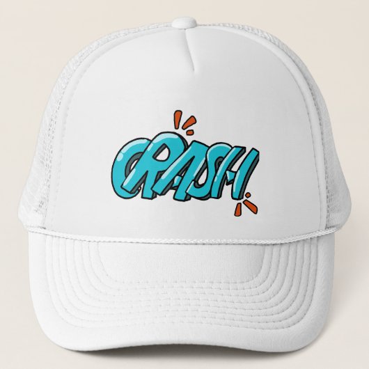 Casquette Retro Pop Art CRASH Graffiti Lettering (Devant)