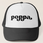 Casquette Retro Poppa noir et blanc (Devant)