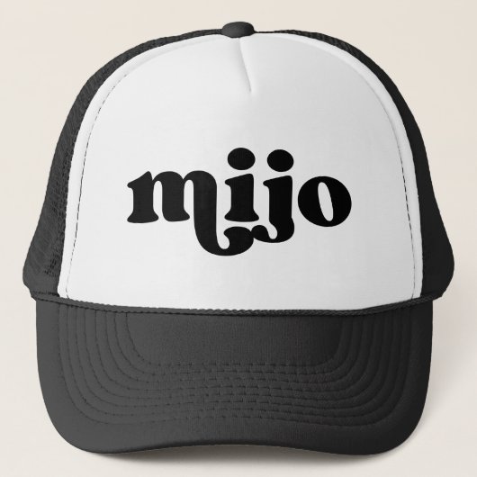 Casquette Retro Son noir et blanc Mijo (Devant)