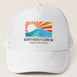 Casquette Retro Sunset 30th 40th 50th 60 Birthday Crew Squad