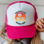 Casquette Retro Sunset 30th 40th 50th 60th 70 Birthday Squad<br><div class="desc">Rétro Sunset Vacances Anniversaire Voyage Équipe de l'équipage Trucker Chapeau</div>