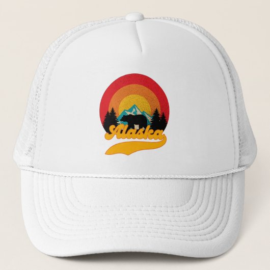 Casquette Retro Sunset Alaska Juneau Bear Mountains Wild AK (Devant)
