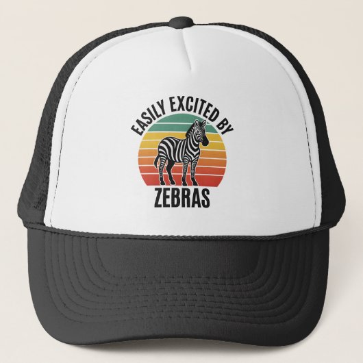 Casquette Retro Zebra Sunset with Fun Wild Spirit (Devant)