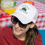 Casquette Réunion de famille Pins rustiques<br><div class="desc">Chapeau de camion retrouvailles famille Pins rustiques - Forest Green Text</div>