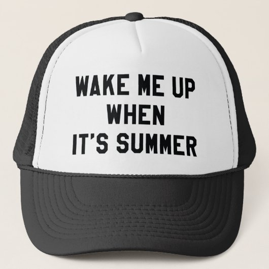 Casquette Réveillez-moi quand c'est l'été (Devant)
