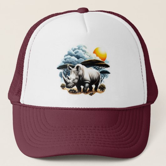 Casquette Rhinoceros blancs (Devant)