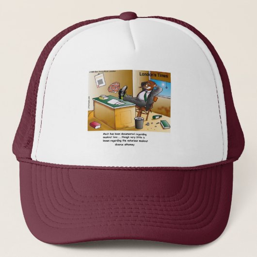 Casquette Rick London Muskrat Divorce Attorney Comic (Devant)