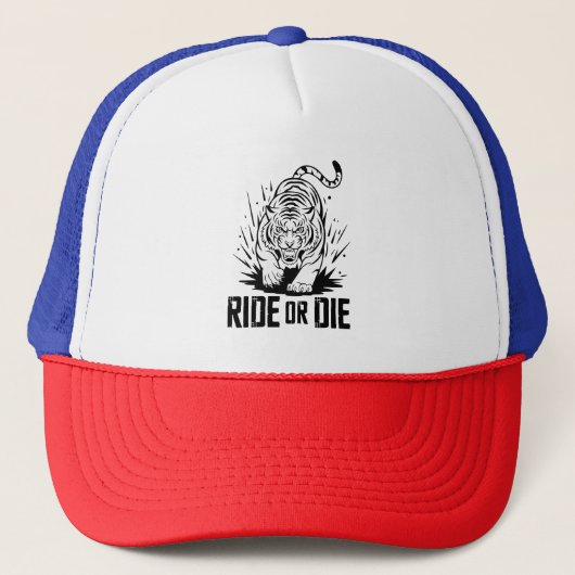 Casquette Ride or Die Tiger : Sans peur et sans effroi (Devant)