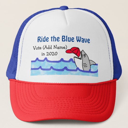 Casquette Ride the Blue Wave, Vote Democrate en 2020 (Devant)