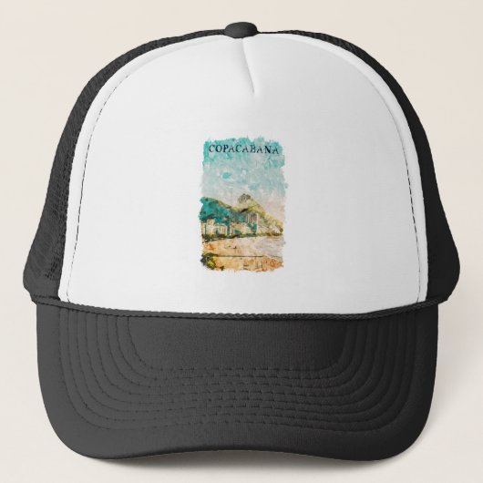 Casquette Rio de Janeiro Copacabana Beach Peinture (Devant)