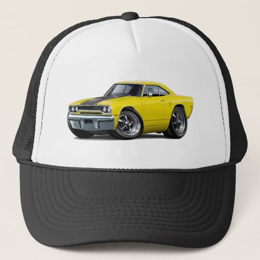 Casquette Roadrunner 1970 Jaune-Noir (Devant)