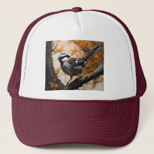 Casquette Robin Dans Une Peinture À Huile D'Arbre,