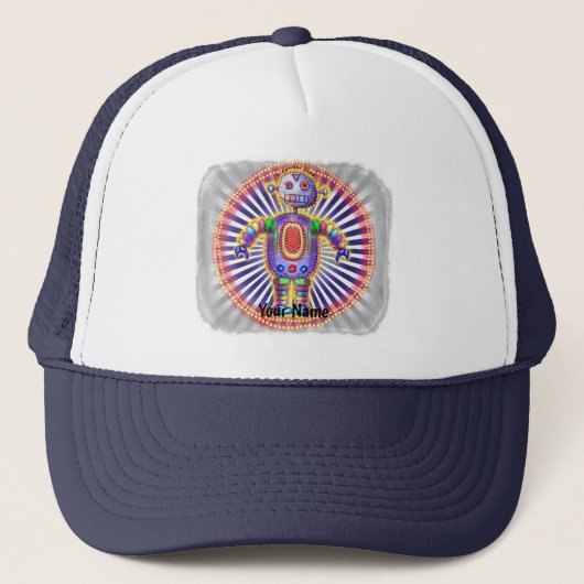 Casquette robot arc-en-ciel Scifi (Devant)