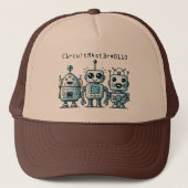 Casquette robot baseball trois robots cool (Devant)