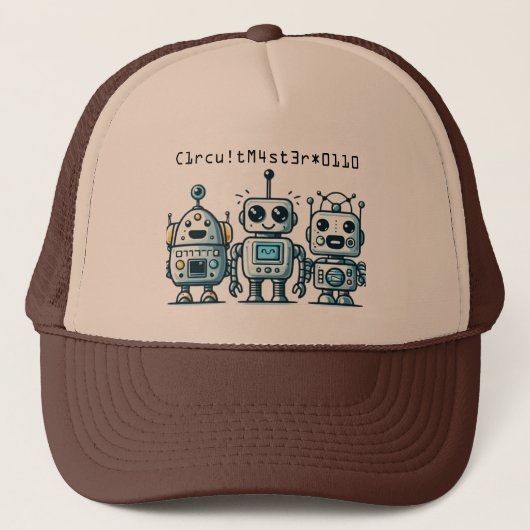 Casquette robot baseball trois robots cool (Devant)