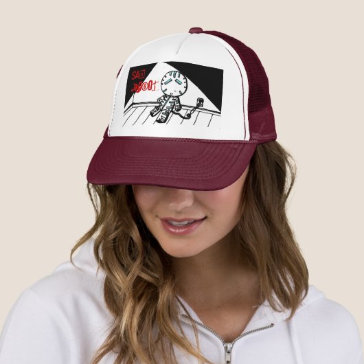 Casquette robot triste (En situation)