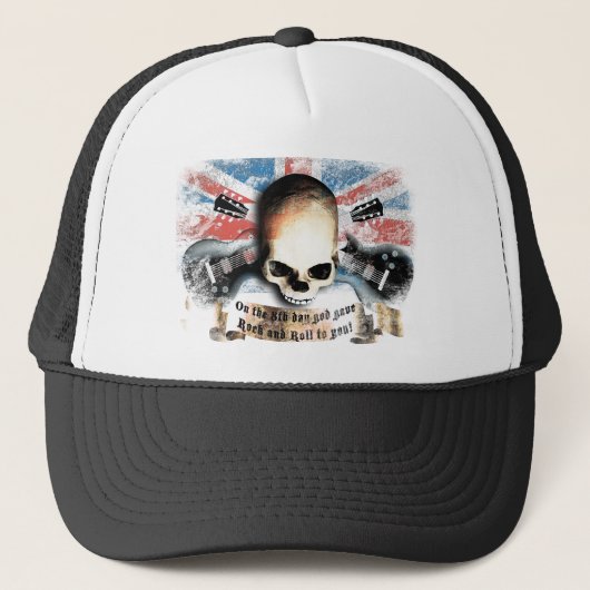 Casquette rock and roll skull fkulfand guitars (Devant)