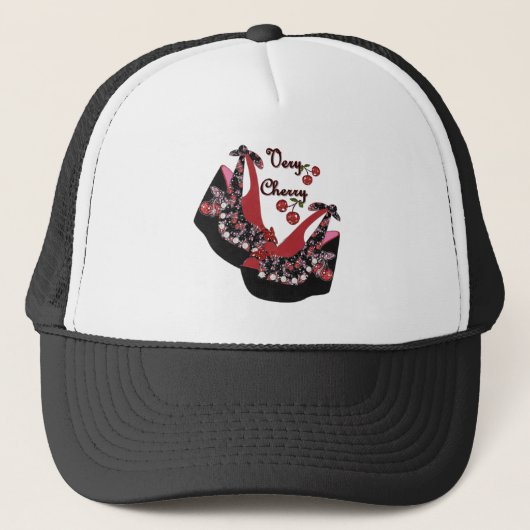 Casquette Rockabilly Very Cherry Shoes (Devant)