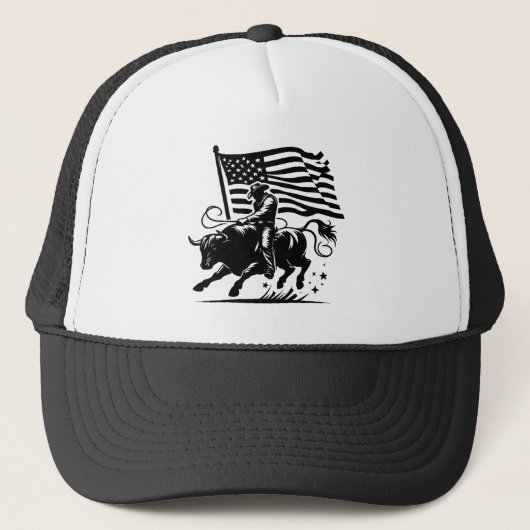 Casquette Rodeo de Cavalier de Taureau Américain (Devant)