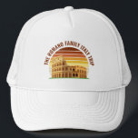 Casquette Rome Italie Voyage en famille Colisée Coucher de s<br><div class="desc">Customisez votre famille Rome Italie casquettes de voyage avec votre nom ou un autre groupe personnalisé pour vos vacances au Colisée et autres monuments emblématiques en Europe. Un casquette de coucher de soleil cool personnalisable pour un voyage international.</div>