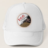 Casquette rond de logo de TCC, blanc (Devant)