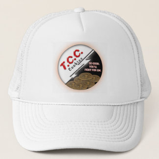 Casquette rond de logo de TCC, blanc