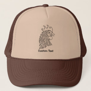 Casquette Rooster's Head Line Art