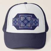 Casquette Rosace bleue (Devant)