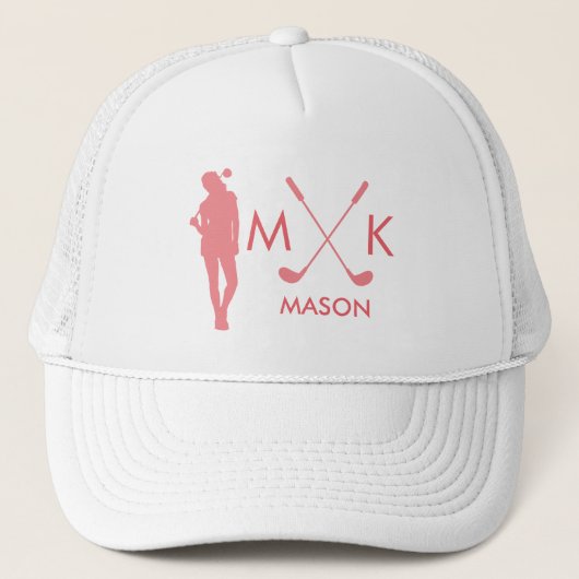 Casquette Rose Clair | Lady Golf Player moderne (Devant)