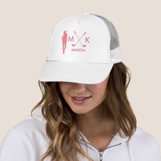 Casquette Rose Clair | Lady Golf Player moderne (En situation)