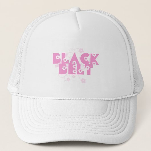 Casquette rose de ceinture noire d'arts martiaux (Devant)