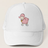 Casquette rose de moutons (Devant)