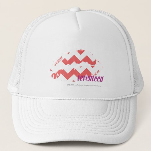Casquette Rose de zigzag (Devant)