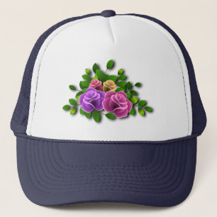 Casquette Rose Flowers