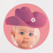 casquette rose foto face stickers fête cowboy star (Design 1)