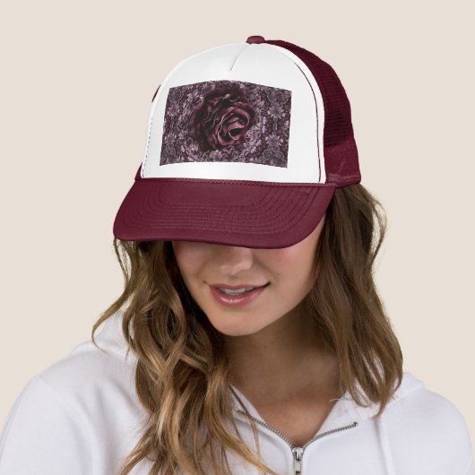 Casquette Rose Mandala (En situation)