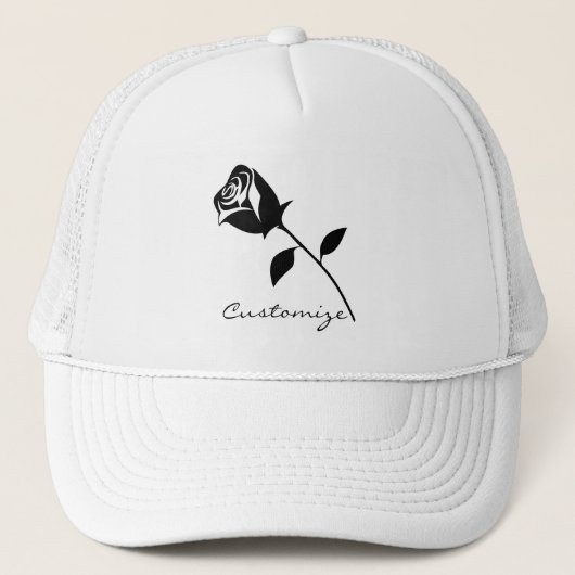 Casquette Rose noir Valentine Flower Thunder_Cove (Devant)