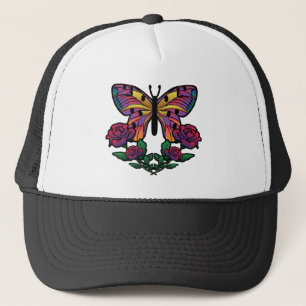 Casquette Rose papillon