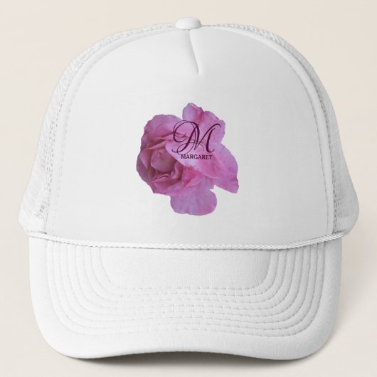 Casquette Rose rose personnalisable Margaret nom boho tendan (Devant)