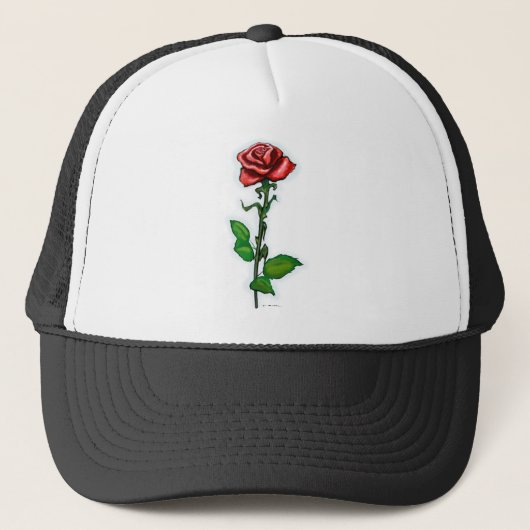Casquette Rose rouge simple (Devant)