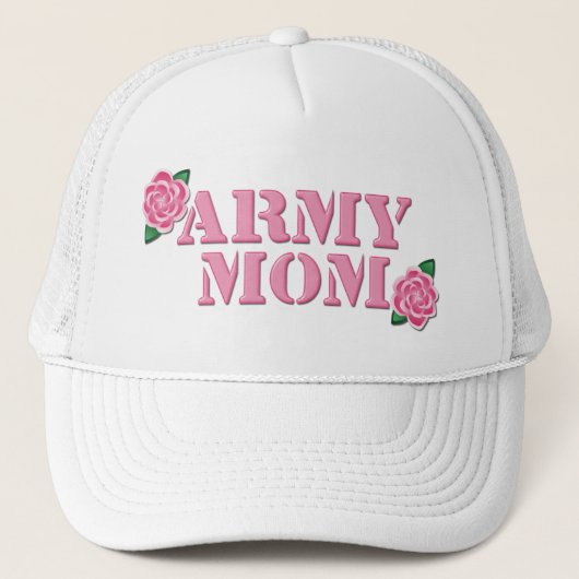 Casquette Roses de rose de maman d'armée (Devant)