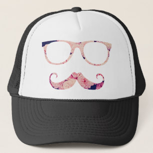 Casquette Roses et moustache