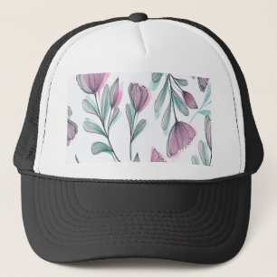 Casquette Roses violettes