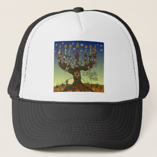 Casquette Rosh Hashanah L'Shanah Tovah Arbre de Vie Menorah
