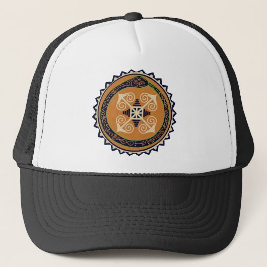 Casquette Roue de Feu Divin avec Serpent Ouroboros VooDoo (Devant)