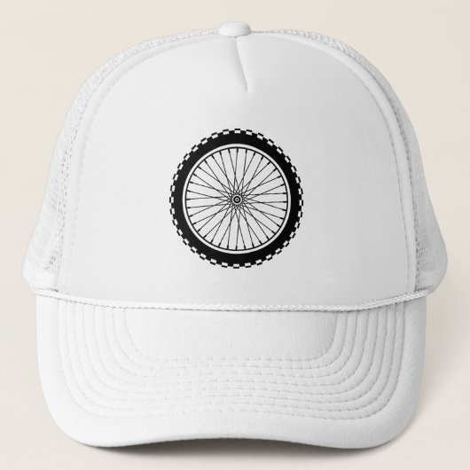 Casquette Roue VTT - Noir (Devant)