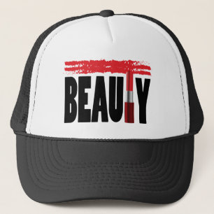 Casquette Rouge à lèvres de typographie de beauté
