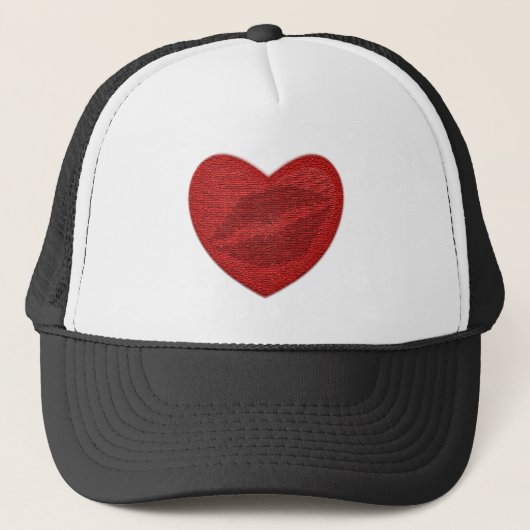 Casquette Rouge à lèvres rouge (Devant)