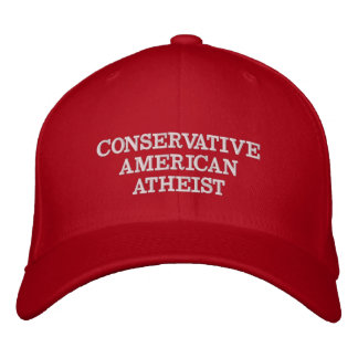 Casquette rouge américain athée conservateur